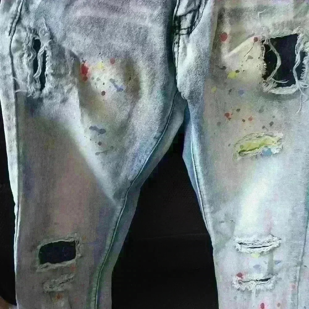 Boys Size 12 Parish Nation Paint Splatter Jeans Like New - Picture 10 of 10